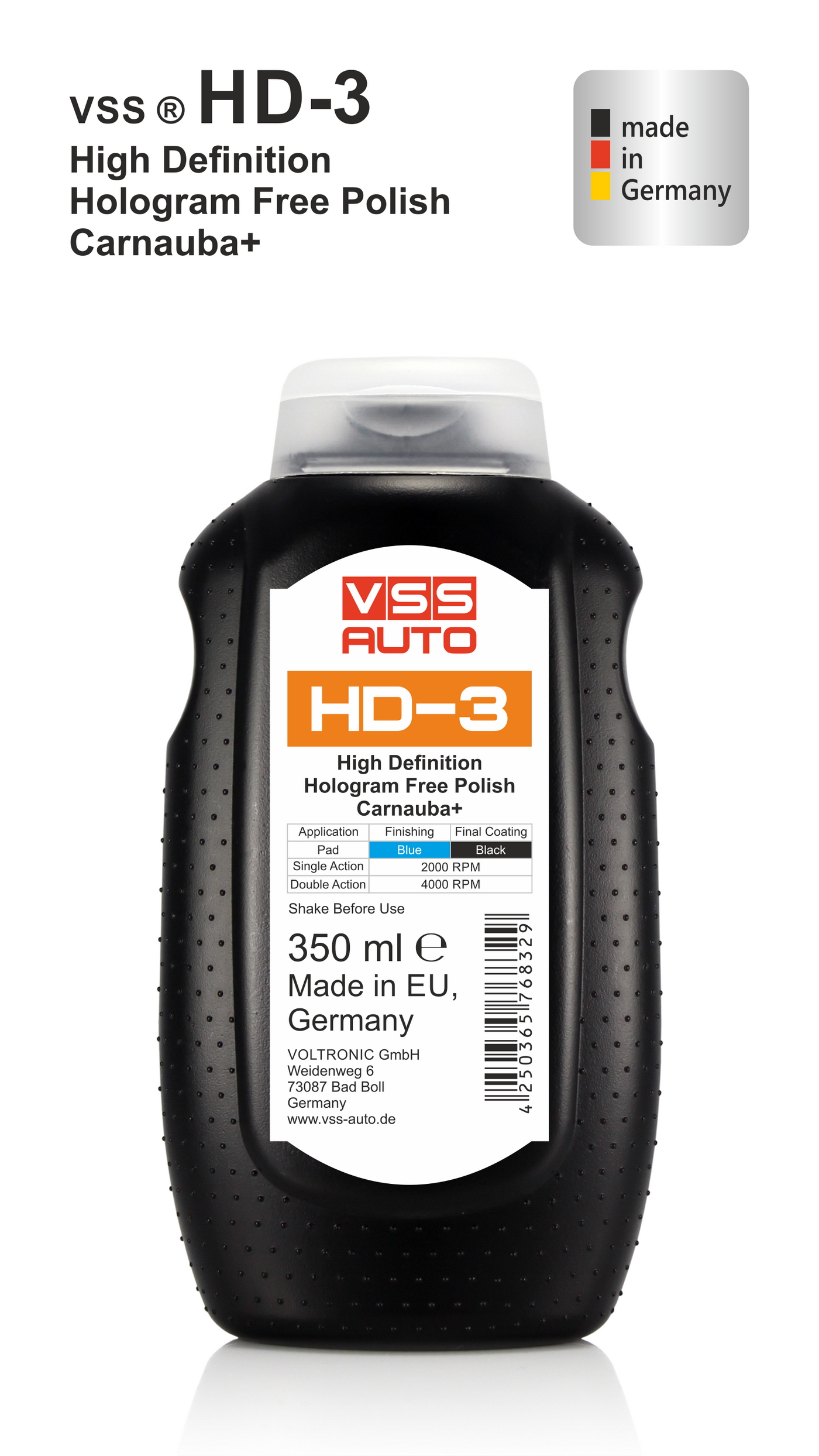 VSS HD-3 High Definition Hologram Free Polish Carnauba+
